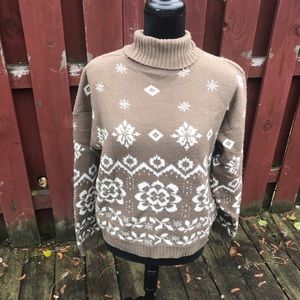 Vintage Brown Turtleneck Sweater